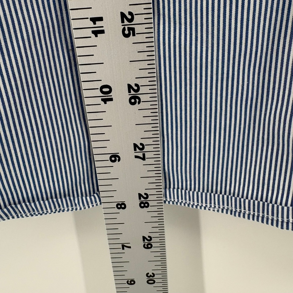 Abercrombie Fitch Mens Blue White Stripe Muscle Fit Button Up Shirt Size M - Picture 7 of 9